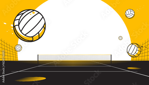 Abstract volleyball background design. Sports concept
