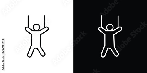 Puppet icon, outline vector sign, logo design download