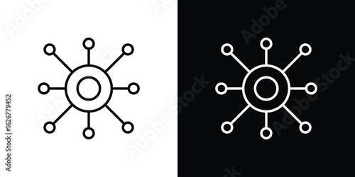 Multichannel icon, outline vector sign, logo design download