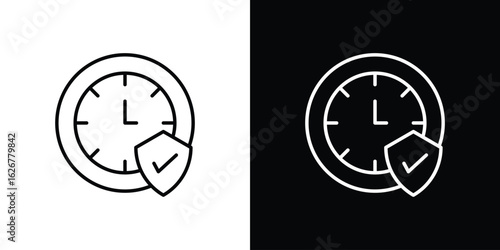 Long term icon, outline vector sign, logo design download