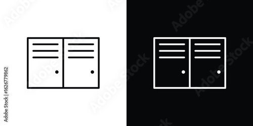 Locker icon, outline vector sign, logo design download
