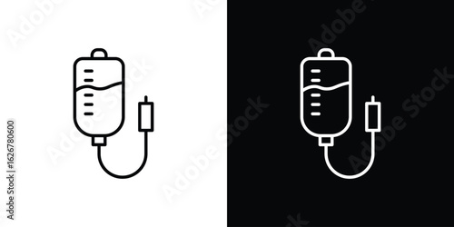 Intravenous icon, outline vector sign, logo design download