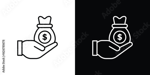Inheritance law icon, outline vector sign, logo design download