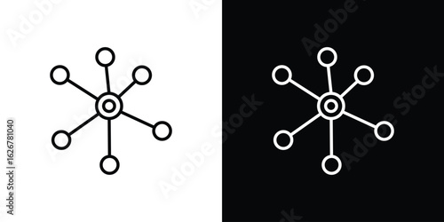 Hub icon, outline vector sign, logo design download