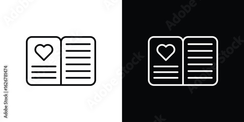 Guests book icon, outline vector sign, logo design download