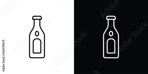Gin icon, outline vector sign, logo design download