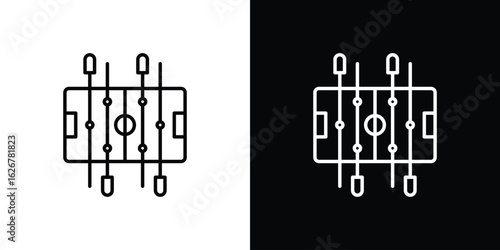 Foosball icon, outline vector sign, logo design download