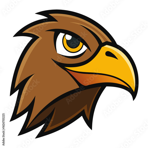 Hawk Head Vector Style on White