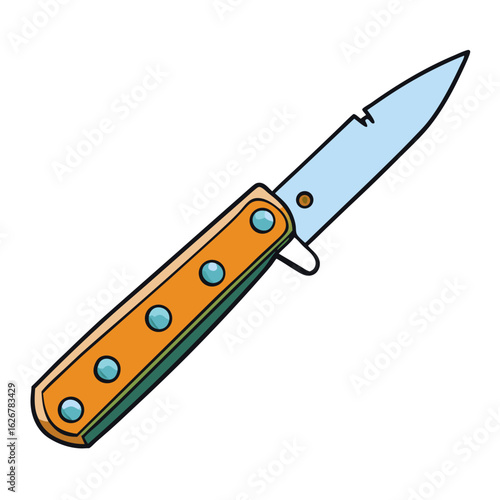 Creative Butterfly Knife Vector Style