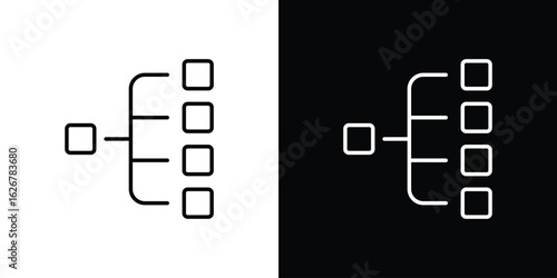 classification icon, outline vector sign, logo design download