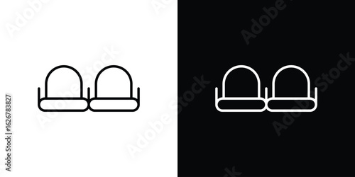 Cinema seat icon, outline vector sign, logo design download
