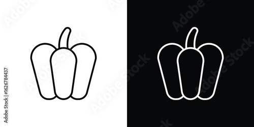 Capsicum icon, outline vector sign, logo design download