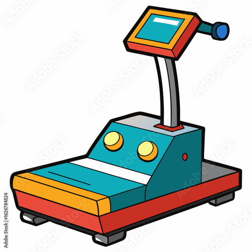 Stepper Machine Vector Style on White