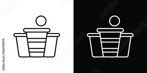 Beer pong icon, outline vector sign, logo design download