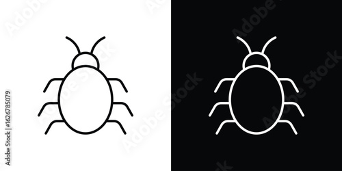 Bedbug icon, outline vector sign, logo design download