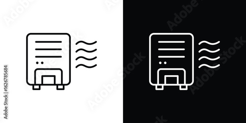 Air purifier icon, outline vector sign, logo design download