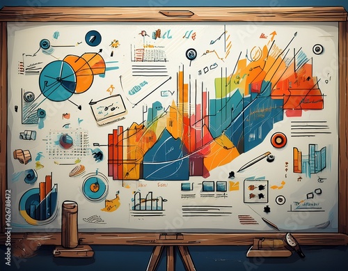 white board filled with strategic plans