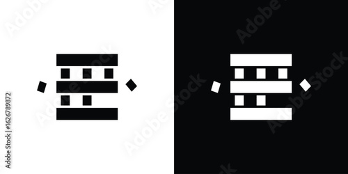 Wooden block icon, glyph style icon for web site or mobile app