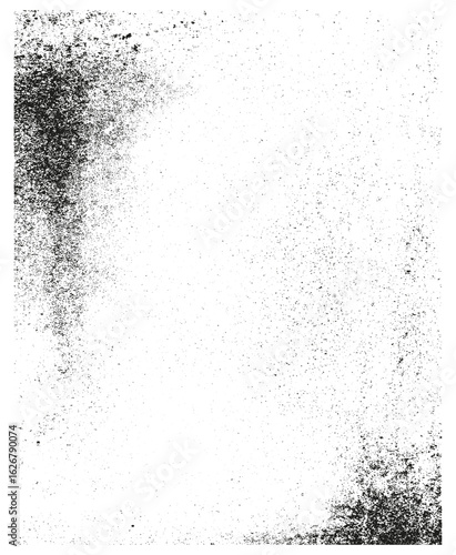Abstract grunge background with grainy dust, dirt, and stone texture overlay. Vintage distressed cement surface with noise, halftone ink, and rough concrete pattern. Retro damaged paper