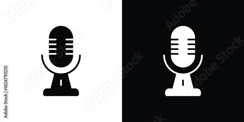 Voice recognition icon, glyph style icon for web site or mobile app
