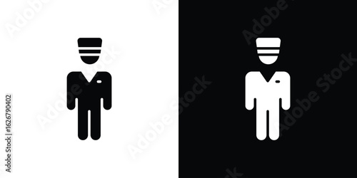 Valet icon, glyph style icon for web site or mobile app