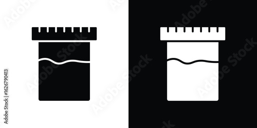 Urine test icon, glyph style icon for web site or mobile app