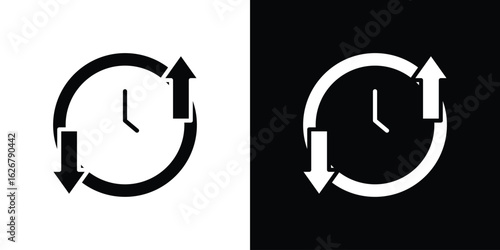 Uptime and downtime icon, glyph style icon for web site or mobile app