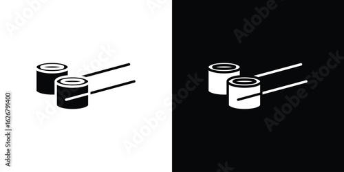 Sushi icon, glyph style icon for web site or mobile app