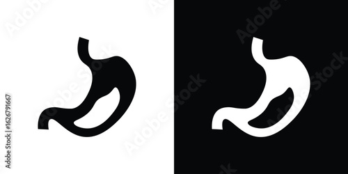 Stomach with Liquids icon, glyph style icon for web site or mobile app