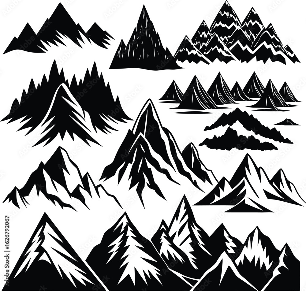 Obraz premium Vector illustration of a mountain landscape
