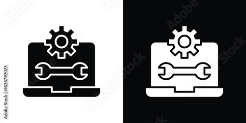 Software Engineering icon, glyph style icon for web site or mobile app