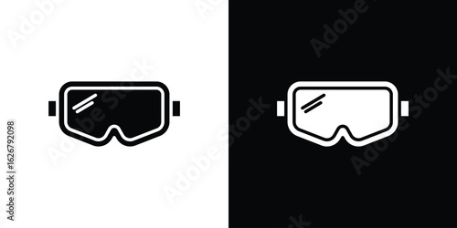 Snow Goggle icon, glyph style icon for web site or mobile app