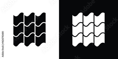 Roof tile icon, glyph style icon for web site or mobile app
