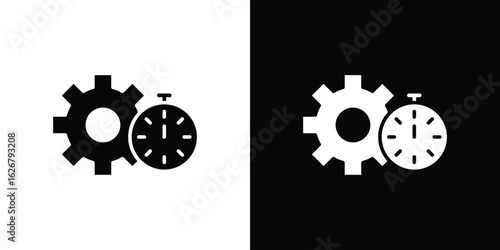 Productivity icon, glyph style icon for web site or mobile app