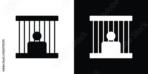 Prison icon, glyph style icon for web site or mobile app