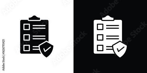 Policy icon, glyph style icon for web site or mobile app