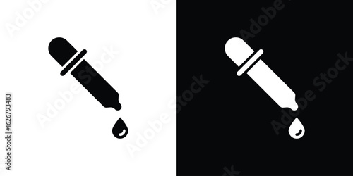 Pipette icon, glyph style icon for web site or mobile app