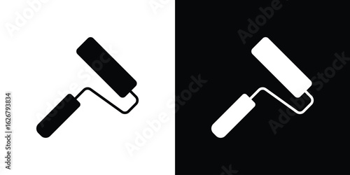 Paint roller icon, glyph style icon for web site or mobile app