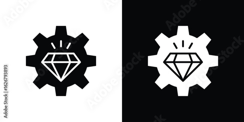 Operational excellence icon, glyph style icon for web site or mobile app