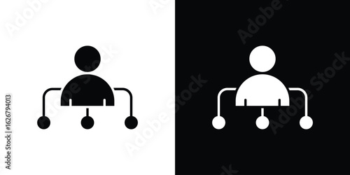 Multitask icon, glyph style icon for web site or mobile app