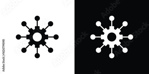 Multi channel icon, glyph style icon for web site or mobile app