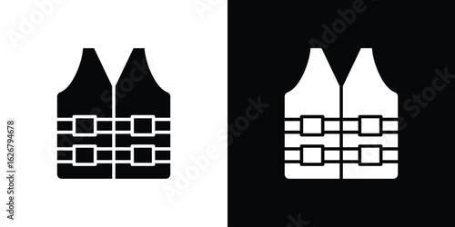 Lifejacket icon, glyph style icon for web site or mobile app