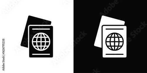Immigration icon, glyph style icon for web site or mobile app