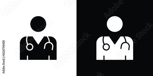 Doctor icon, glyph style icon for web site or mobile app