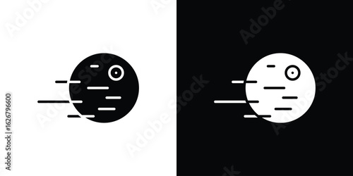 Death star icon, glyph style icon for web site or mobile app
