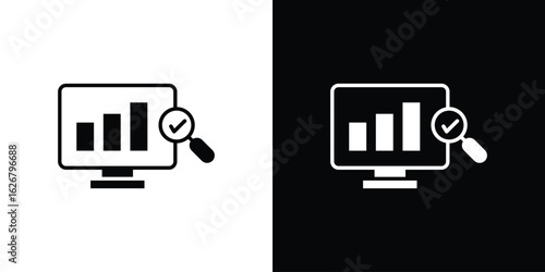 Data Analysing icon, glyph style icon for web site or mobile app