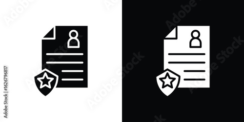 Criminal record icon, glyph style icon for web site or mobile app