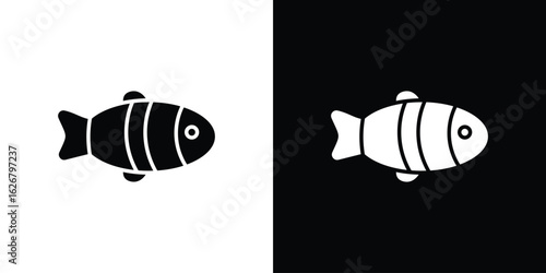 Clown fish icon, glyph style icon for web site or mobile app