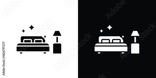 Clean Room icon, glyph style icon for web site or mobile app