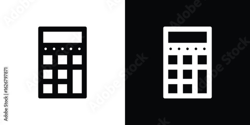Calculator icon, glyph style icon for web site or mobile app